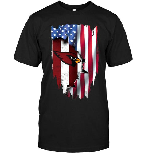 Arizona Cardinals flag ripped american flag shirt