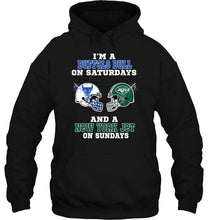 Load image into Gallery viewer, I'm Buffalo Bull on saturdays and New York Jet on sundays shirt