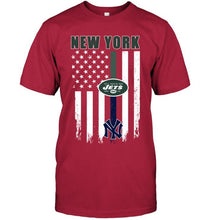 Load image into Gallery viewer, New York New York Jets New York Yankees american flag shirt