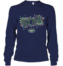 Load image into Gallery viewer, New York Jets christmas fairy lights t shirt