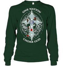 Load image into Gallery viewer, One nation under god New England Patriots jesus cross T Shirt