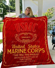 Load image into Gallery viewer, united states marine corps quilt blanket
