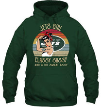 Load image into Gallery viewer, New York Jets girl classy sasy and a bit smart asy retro shirt