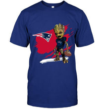 Load image into Gallery viewer, New England Patriots angry baby groot ripped shirt