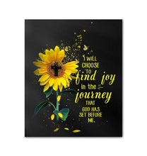 Load image into Gallery viewer, I will choose to find joy in journey that God has set before me canvas