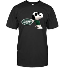 Load image into Gallery viewer, New York Jets snoopy sun glasses proud fan hoodie