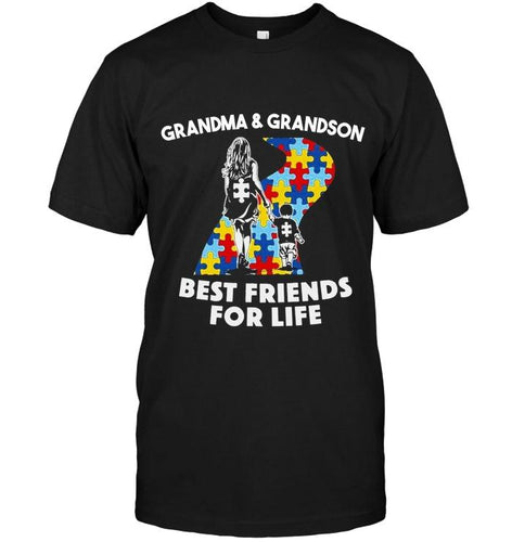 Autism grandma & grandson best friends for life shirt