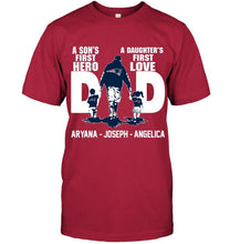 Load image into Gallery viewer, New England Patriots son's 1st hero daugther's 1st love Aryana Joseph Angelica shirt