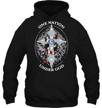 Load image into Gallery viewer, One nation under god New England Patriots jesus cross T Shirt