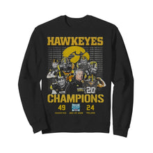 Load image into Gallery viewer, Hawkeyes Champions Holiday Bowl Hawkeyes 49 Trojans 24 shirt by Moteefes store Unisex Sweatshirt