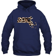 Load image into Gallery viewer, New England Patriots Leopard State Map love shirt