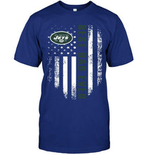 Load image into Gallery viewer, Best New York Jets dad ever american flag shirt