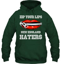 Load image into Gallery viewer, Zip your lips New England haters New England Patriots fan T Shirt