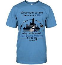 Load image into Gallery viewer, Once upon a time there was girl really loved New England Patriots it was me mickey disney castle shirt