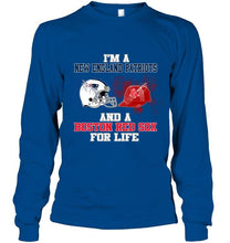 Load image into Gallery viewer, i'm a New England Patriot and a Boston Red Sox for life shirt