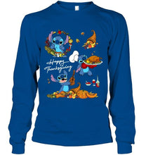 Load image into Gallery viewer, happy thanksgiving stitch lover t shirt