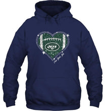 Load image into Gallery viewer, New York Jets heart glitter pattern fan simpson shirt