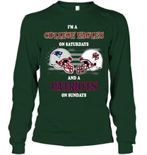 Load image into Gallery viewer, I'm Boston College Eagles on Saturdays and New England Patriots on Sundays shirt
