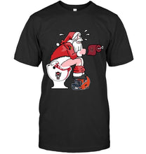 Load image into Gallery viewer, Santa Louisville Cardinals in bathroom shirt