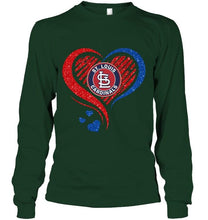 Load image into Gallery viewer, St Louis Cardinals heart glittering shirt
