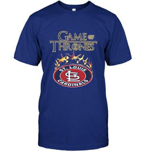 Load image into Gallery viewer, St Louis Cardinals game of thrones crown shirt