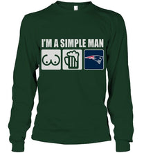Load image into Gallery viewer, I'm simple man loves bobs beer New England Patriots fan shirt