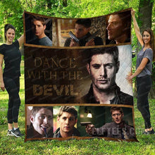 Load image into Gallery viewer, dance with the devil supernatural quilt blanket