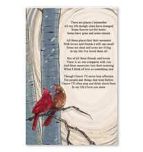 Load image into Gallery viewer, The Beatles There are places I remember lyric birds cardinal