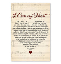 Load image into Gallery viewer, George Strait I cross my heart Lyric heart typography poster