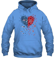 Load image into Gallery viewer, New england patriots and boston red sox tiny heart love shape shirt