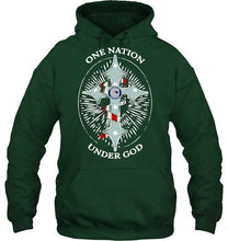 Load image into Gallery viewer, One nation under god New England Patriots jesus cross T Shirt