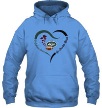 Load image into Gallery viewer, Go Gotham green Go Stealth black New York Jets fan heart shirt