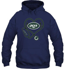 Load image into Gallery viewer, New York Jets nurse scope love heartbeat shirt