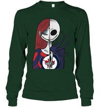 Load image into Gallery viewer, Winnipeg Jets Jack Skellington Sally halloween fan shirt