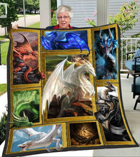 Load image into Gallery viewer, lovely dragons spirit dragon for lover quilt blanket