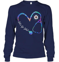 Load image into Gallery viewer, Let's go Winnipeg Jets dyed nurse scope love shirt