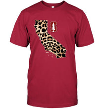 Load image into Gallery viewer, Stanford Cardinal panther pattern state map hoodie