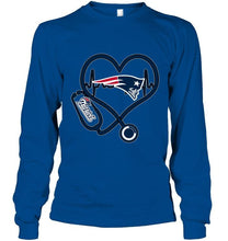 Load image into Gallery viewer, New England Patriots nurse scope love heartbeat shirt