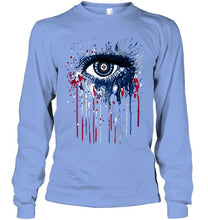 Load image into Gallery viewer, Winnipeg Jets eye paint drop art style t shirt