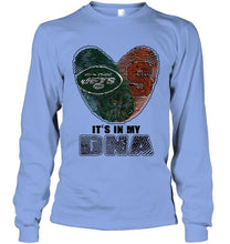 Load image into Gallery viewer, New York Jets and Syracuse Orange it's my dna love fingerprints shirt