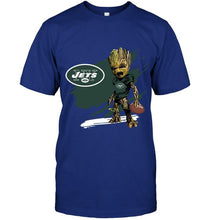 Load image into Gallery viewer, New York Jets angry baby groot ripped shirt