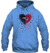 Load image into Gallery viewer, New England Patriots dual colors tiny heart shaped shirt