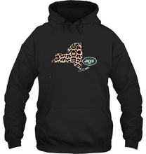 Load image into Gallery viewer, New York Jets panther pattern state map shirt