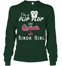 Load image into Gallery viewer, I'm a flip flop and St Louis Cardinals kinda girl shirt