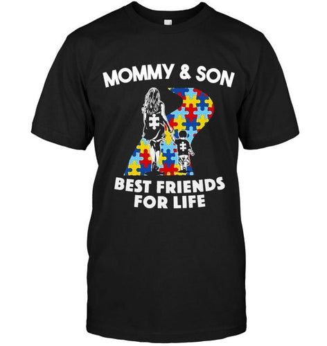 Autism mommy & Son best friends for life shirt