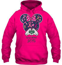 Load image into Gallery viewer, New York Jets minnie br east cancer love shirt
