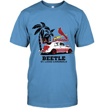 Load image into Gallery viewer, Beetle St Louis Cardinals on beach shirt