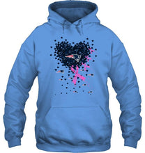 Load image into Gallery viewer, New England Patriots tiny heart love shaped br east cancer shirt