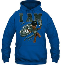 Load image into Gallery viewer, I am groot loves New York Jets fan t shirt
