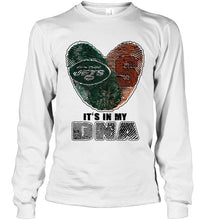 Load image into Gallery viewer, New York Jets and Syracuse Orange it's my dna love fingerprints shirt